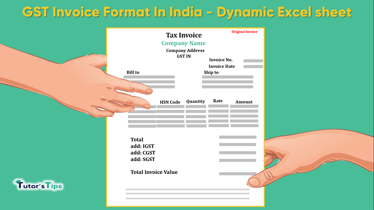 GST Invoice Format 3.0| Free Dynamic Excel sheet