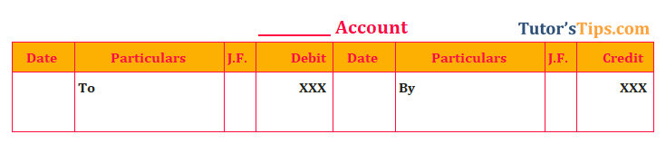 Ledger Account Format