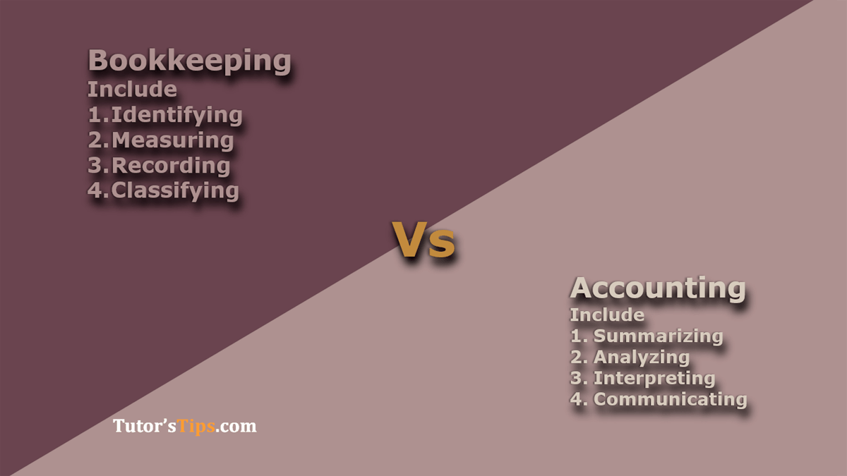 Difference Between Bookkeeping and Accounting