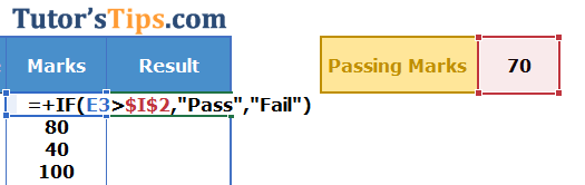 Example of If Function - Solution Step no. 4
