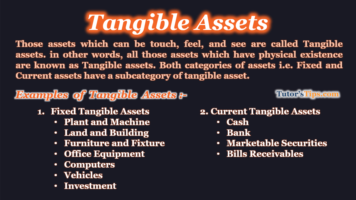 Tangible Assets - Explained with example