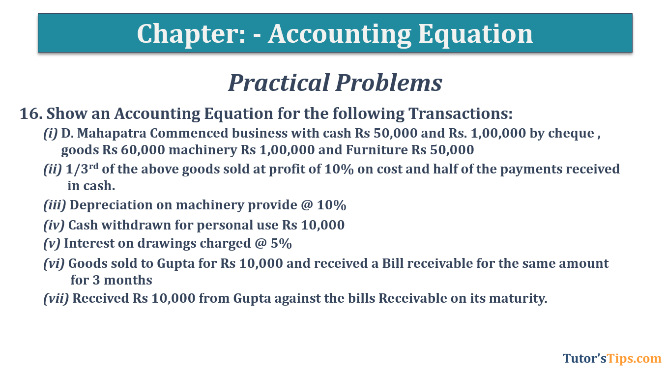 Question No 16 Chapter No 5 - T.S. Grewal 11 Class