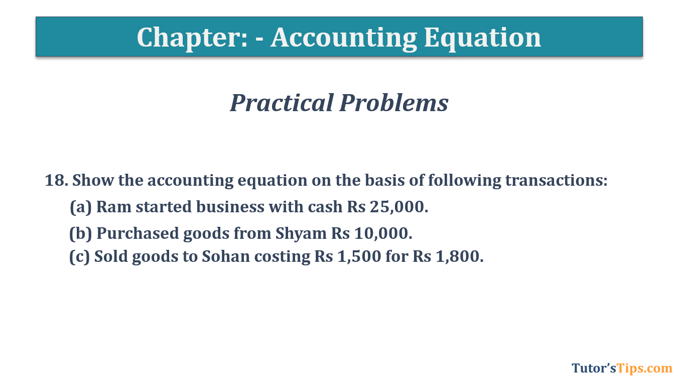Question No 18 Chapter No 5 - T.S. Grewal 11 Class