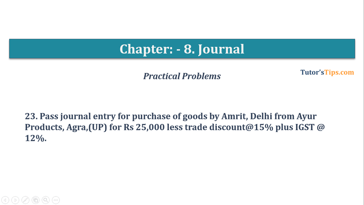 Question No 23 Chapter No 8 - T.S. Grewal 11 Class