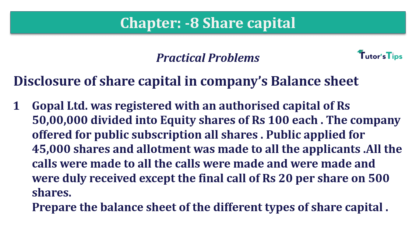 Question 1 Chapter 8 of +2-A - T.S. Grewal 12 Class