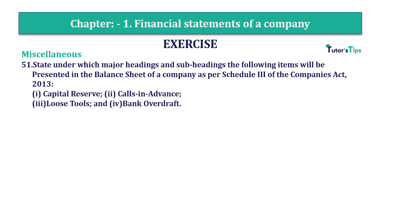 Question 51 Chapter 1 of +2-B - T.S. Grewal 12 Class