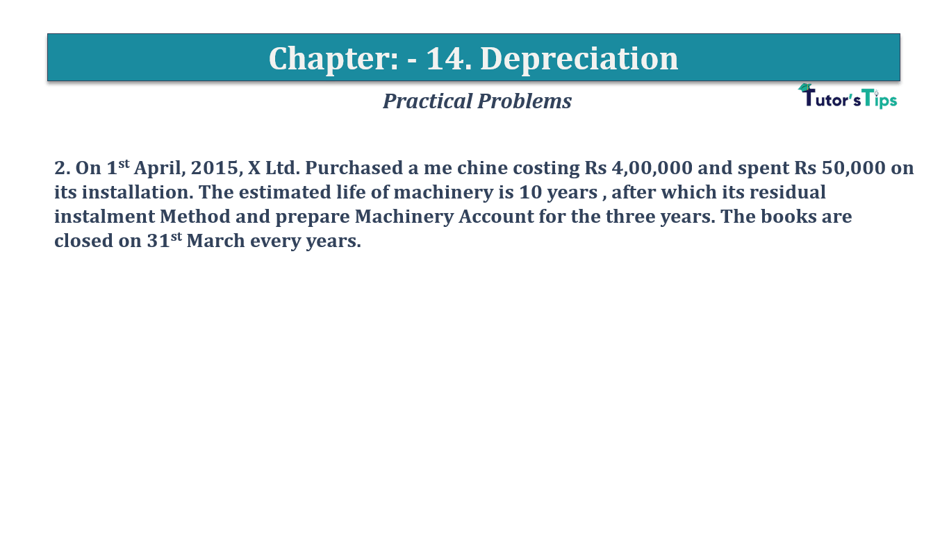Question No 2 Chapter No 14 - T.S. Grewal 11 Class