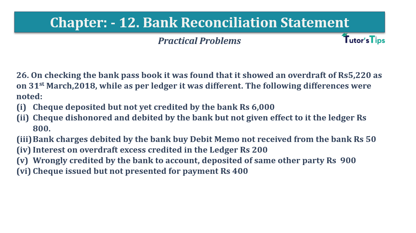 Question No 26 Chapter No 12 - T.S. Grewal 11 Class