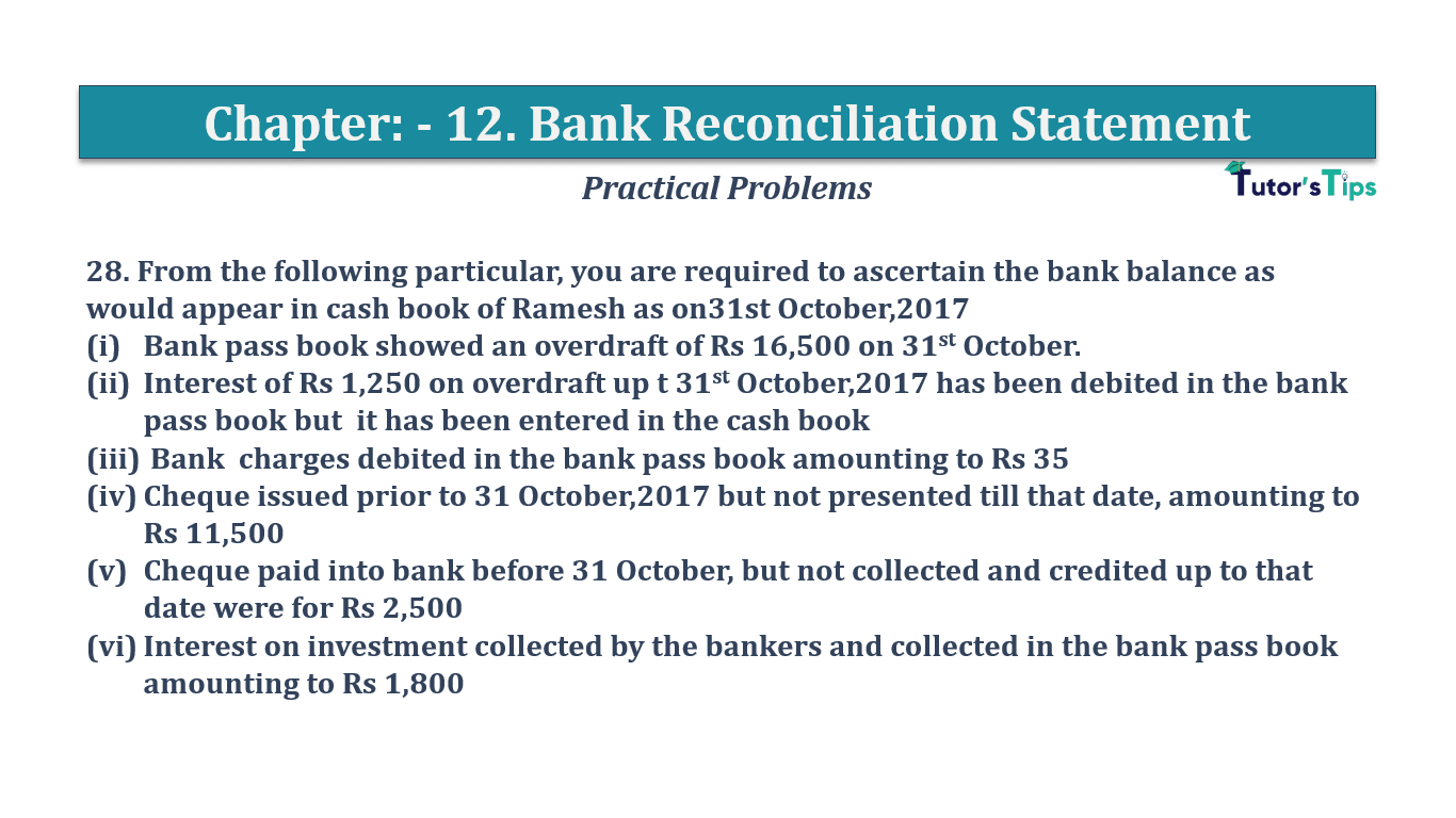Question No 28 Chapter No 12 - T.S. Grewal 11 Class