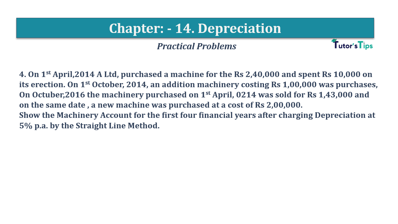 Question No 4 Chapter No 14 - T.S. Grewal 11 Class