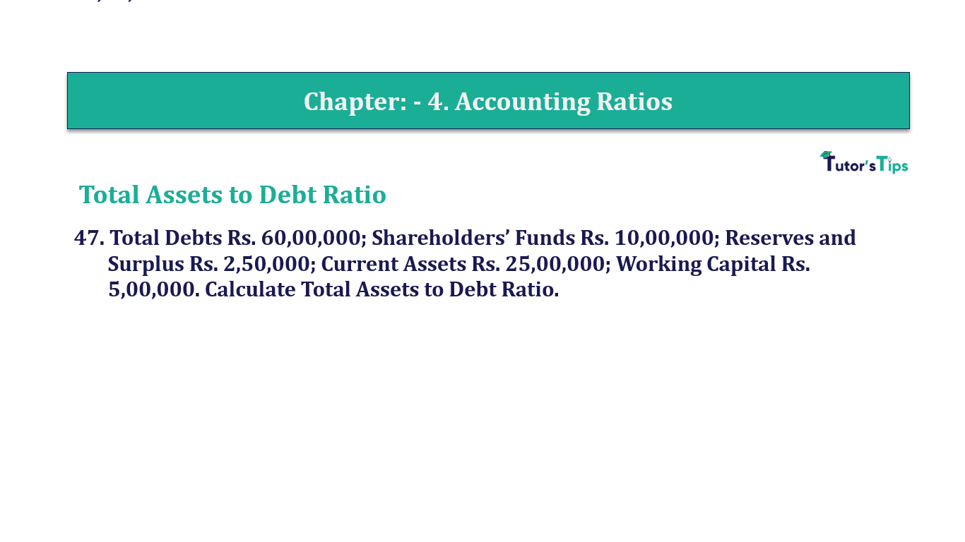 Question 47 Chapter 4 of +2-B - T.S. Grewal 12 Class
