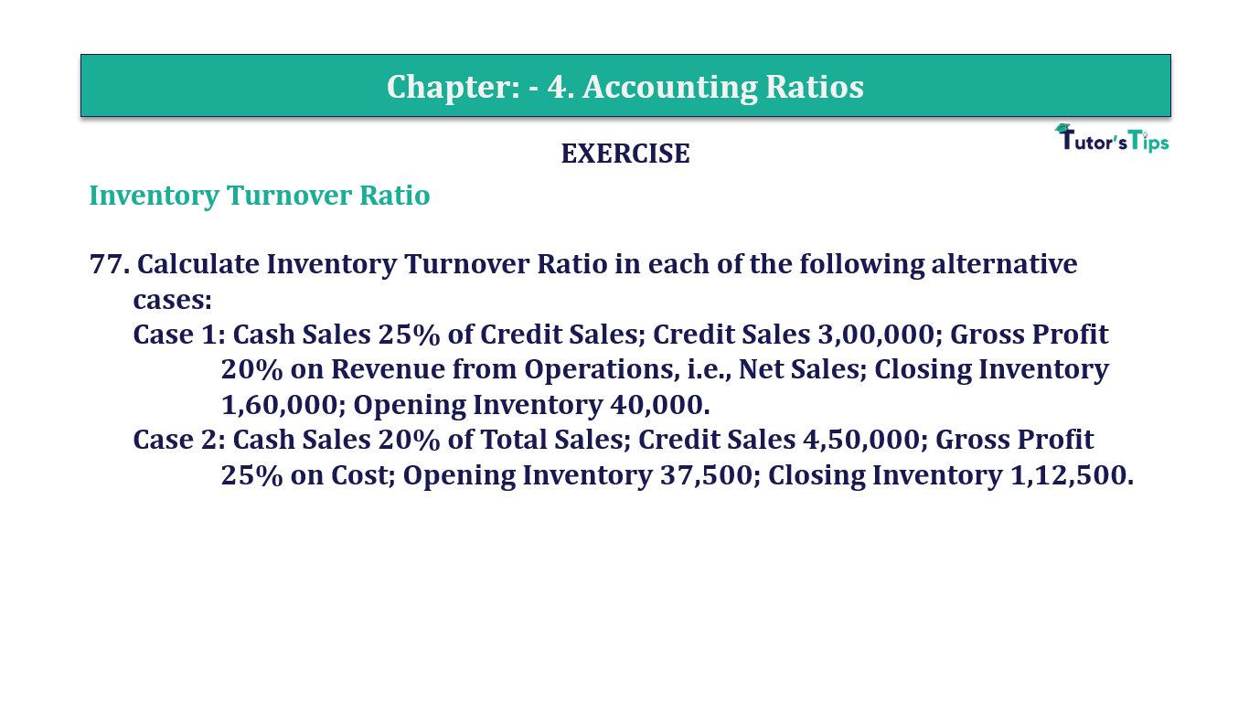 Question 77 Chapter 4 of +2-B - T.S. Grewal 12 Class