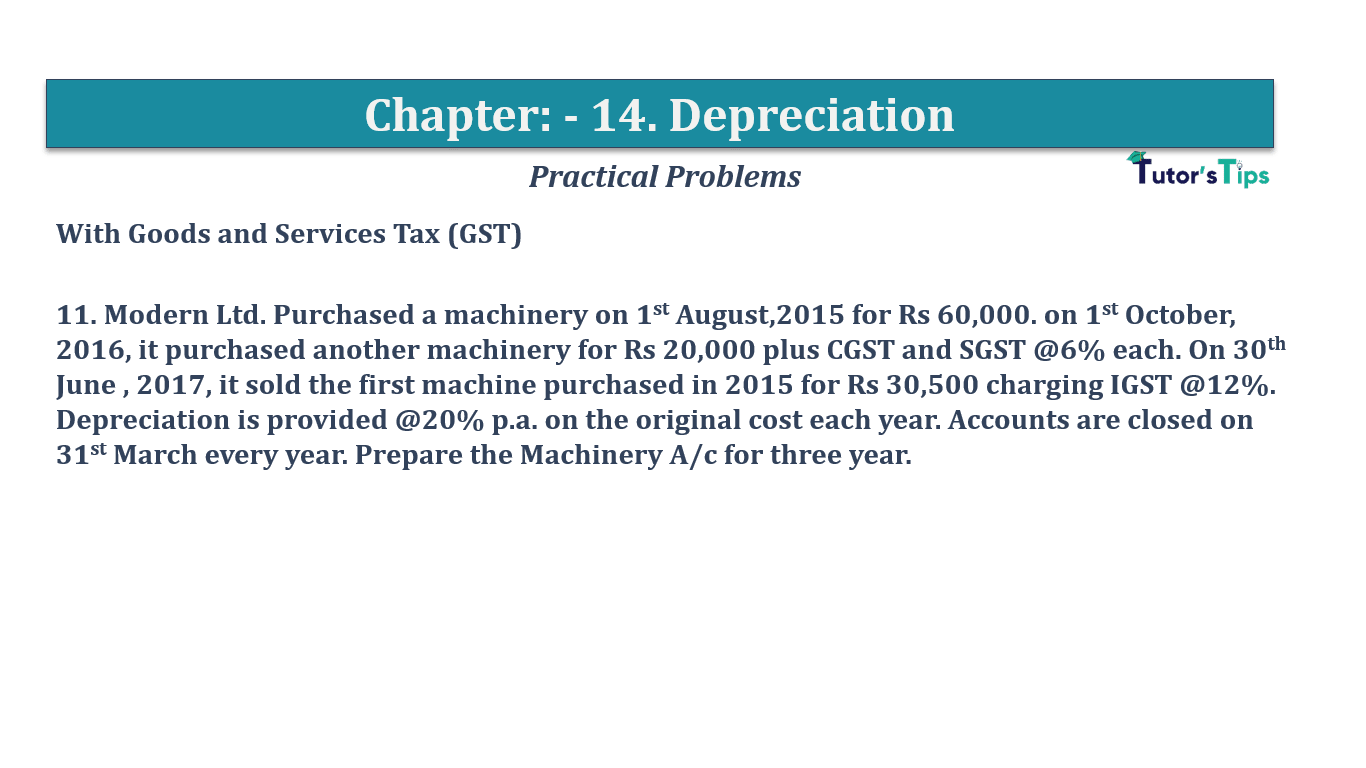 Question No 11 Chapter No 14 - T.S. Grewal 11 Class