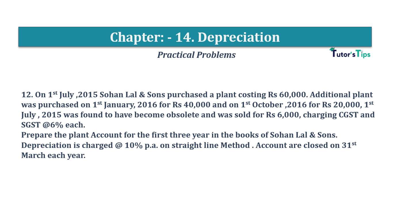 Question No 12 Chapter No 14 - T.S. Grewal 11 Class