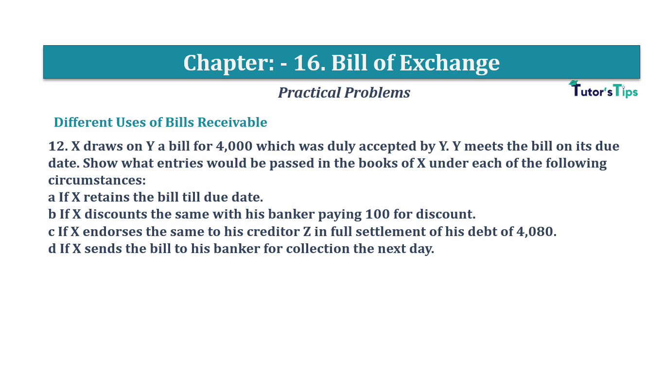 Question No 12 Chapter No 16 - T.S. Grewal 11 Class