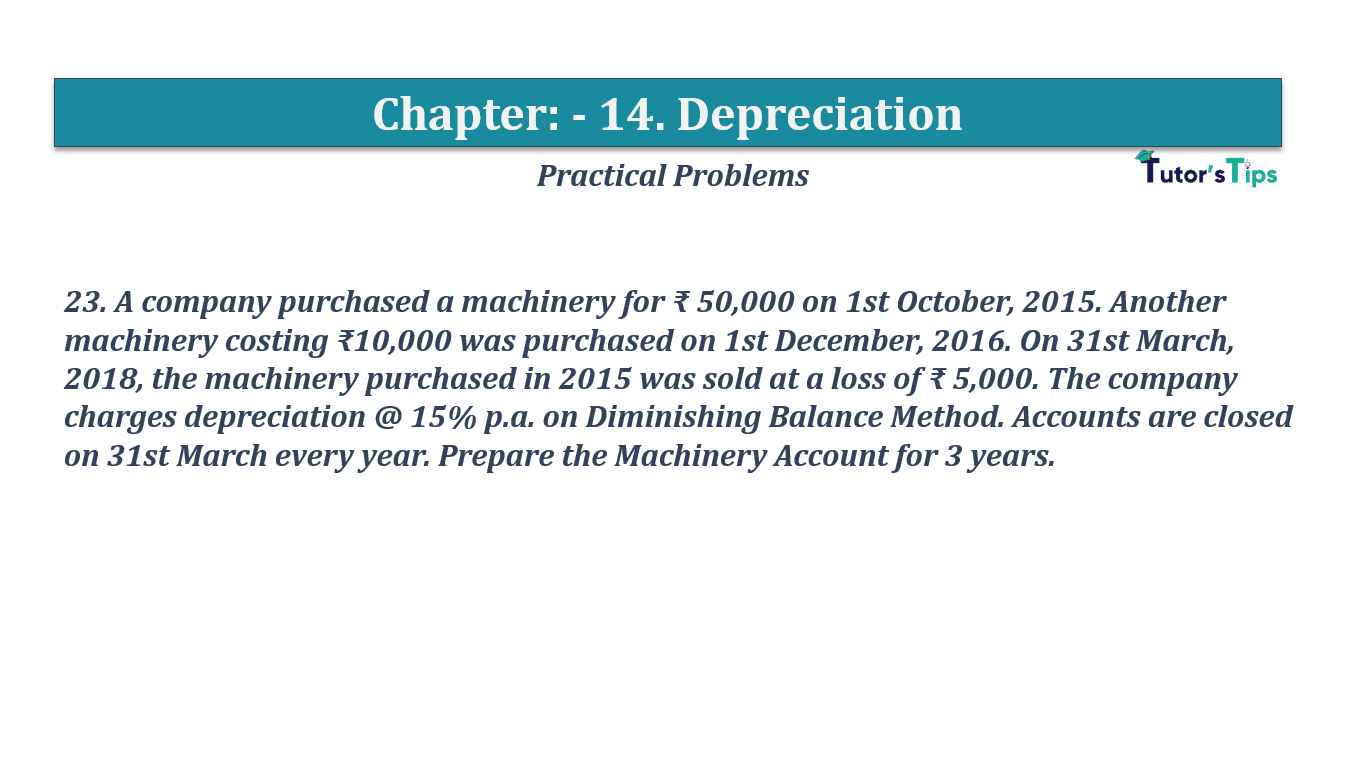 Question No 23 Chapter No 14 - T.S. Grewal 11 Class