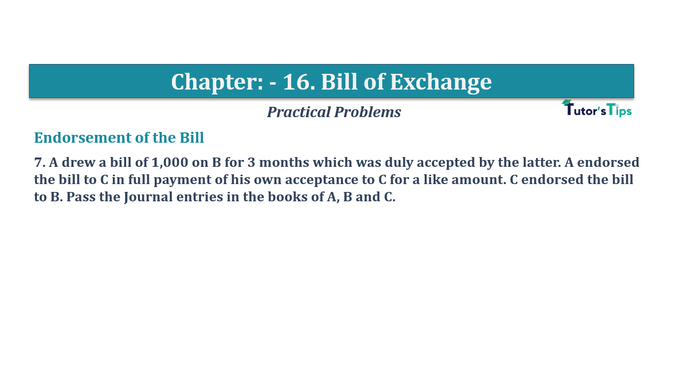 Question No 7 Chapter No 16 - T.S. Grewal 11 Class