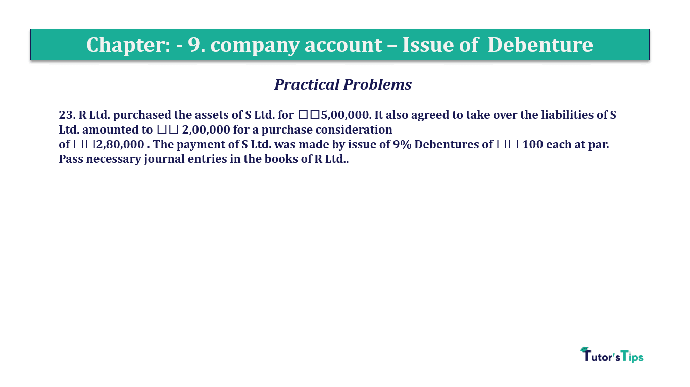 Question 23 Chapter 9 of +2-A - T.S. Grewal 12 Class