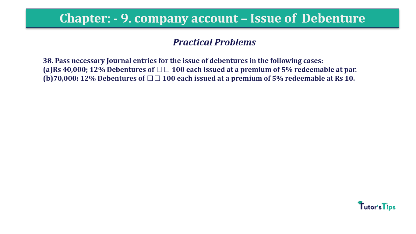 Question 38 Chapter 9 of +2-A - T.S. Grewal 12 Class