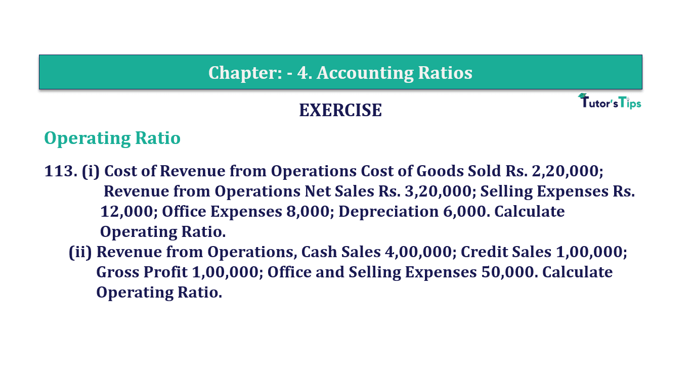 Question 113 Chapter 4 of +2-B - T.S. Grewal 12 Class