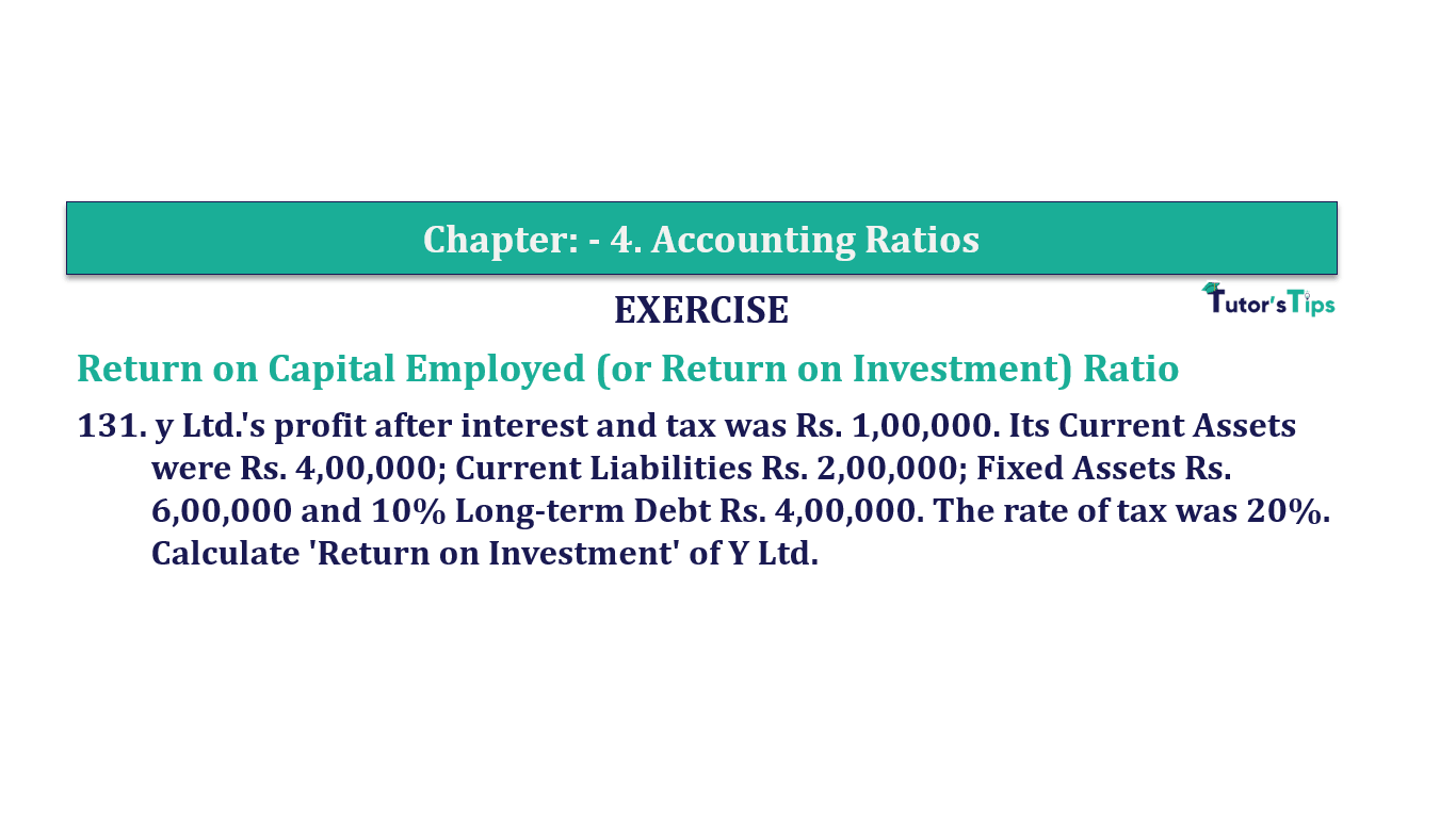 Question 131 Chapter 4 of +2-B - T.S. Grewal 12 Class