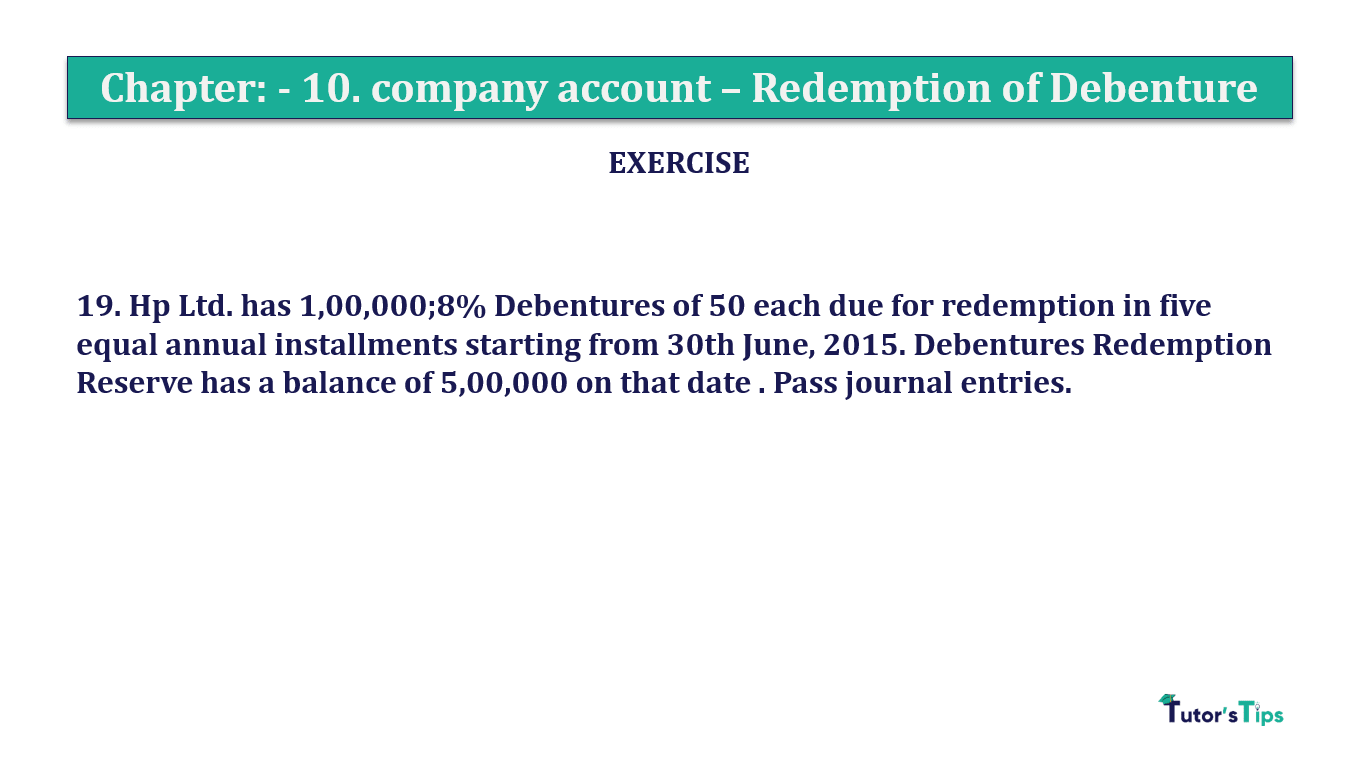 Question 19 Chapter 10 of +2-A - T.S. Grewal 12 Class
