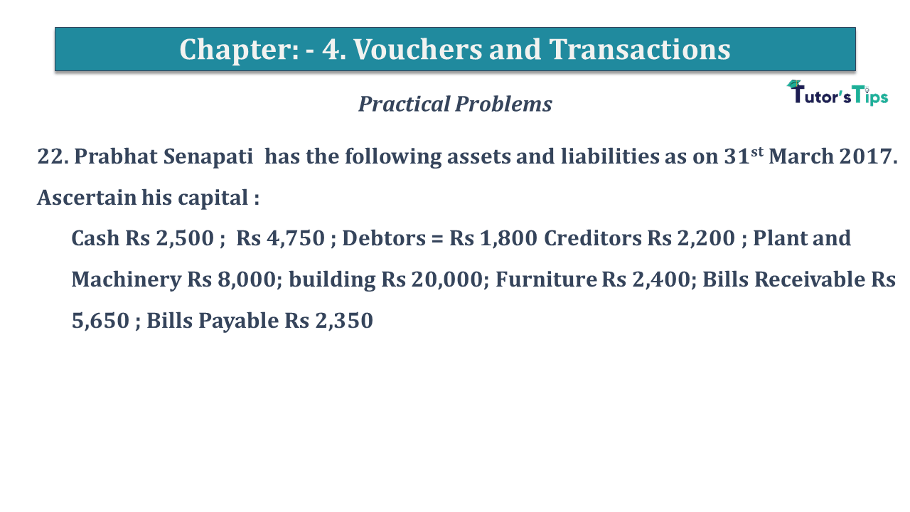 Question No 22 Chapter No 4 - USHA Publication 11 Class