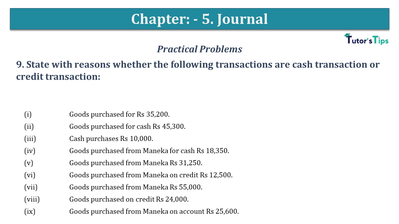Question No 09 Chapter No 5 - USHA Publication 11 Class