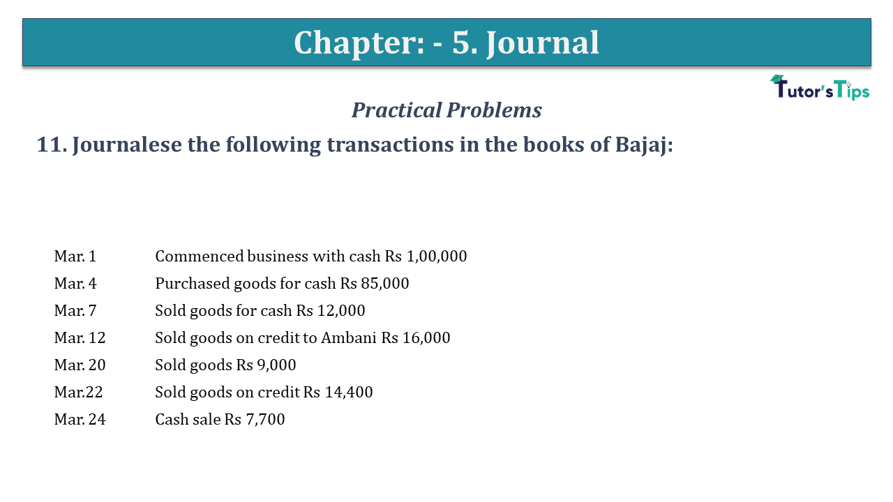 Question No 11 Chapter No 5 - USHA Publication 11 Class
