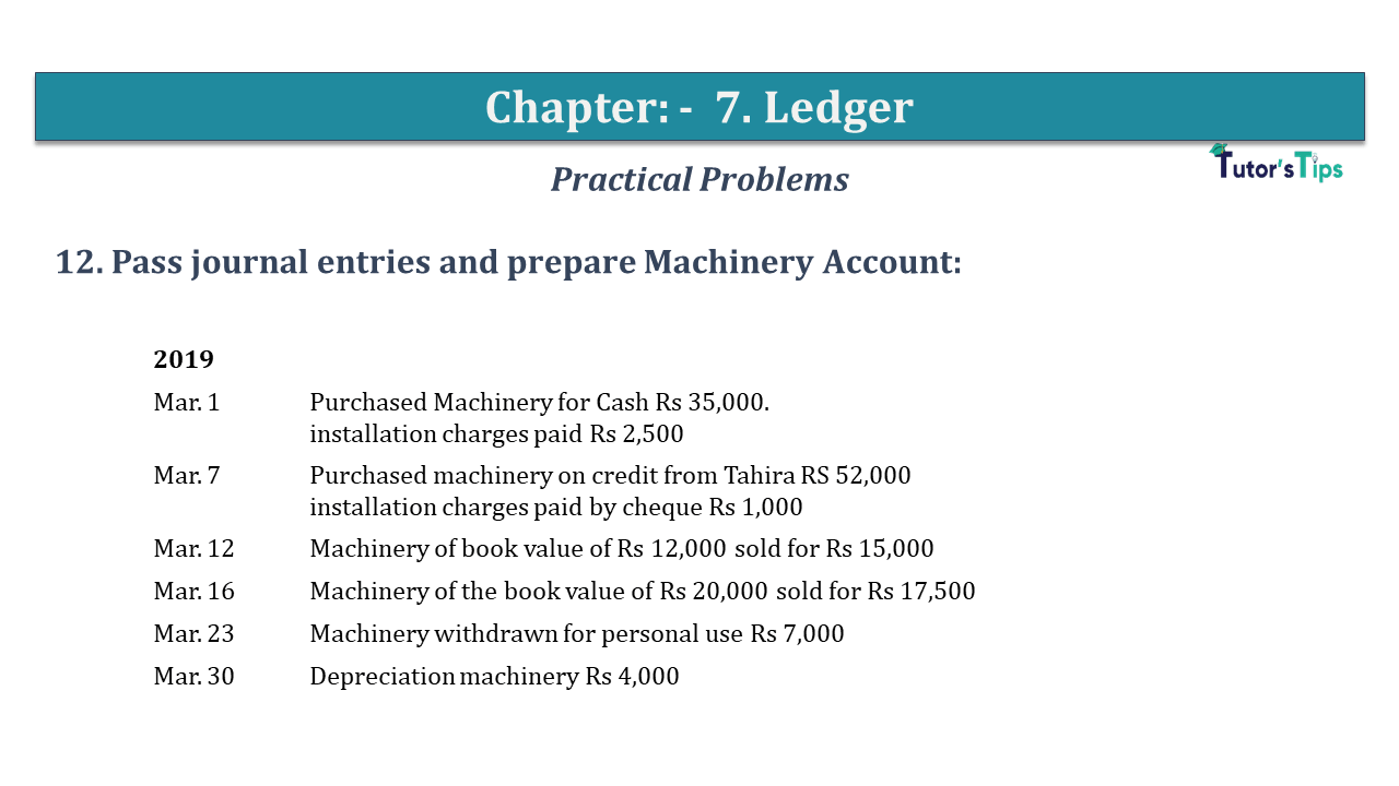 Question No 12 Chapter No 7 - USHA Publication 11 Class