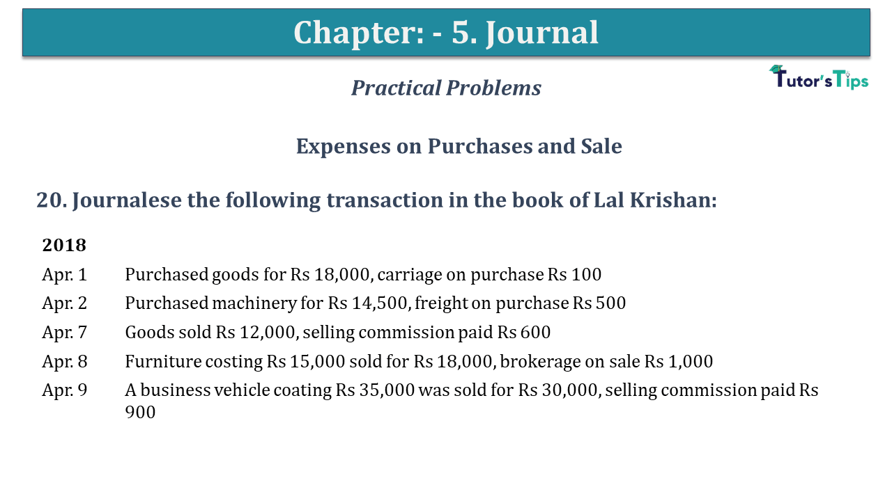 Question No 20 Chapter No 5 - USHA Publication 11 Class