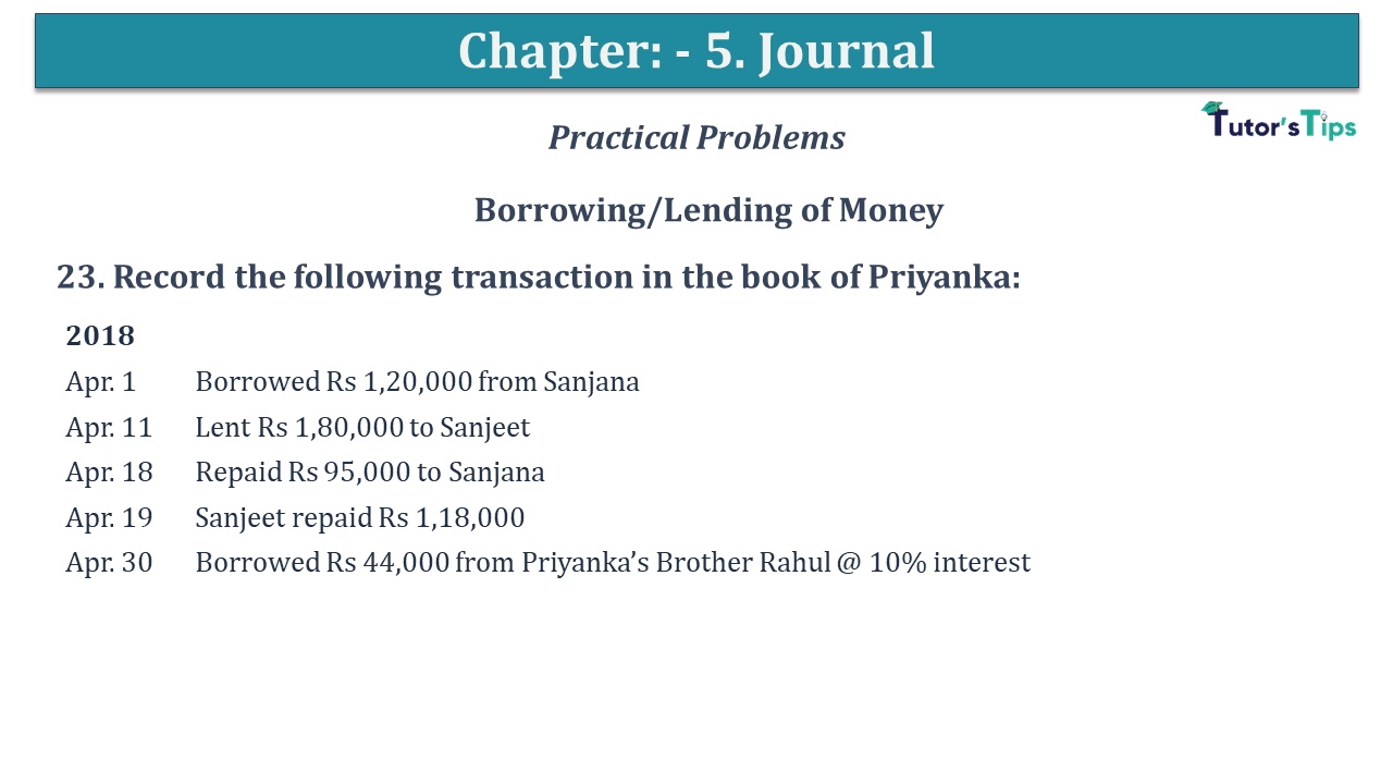 Question No 23 Chapter No 5 - USHA Publication 11 Class