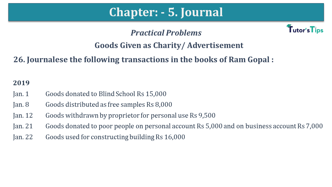 Question No 26 Chapter No 5 - USHA Publication 11 Class