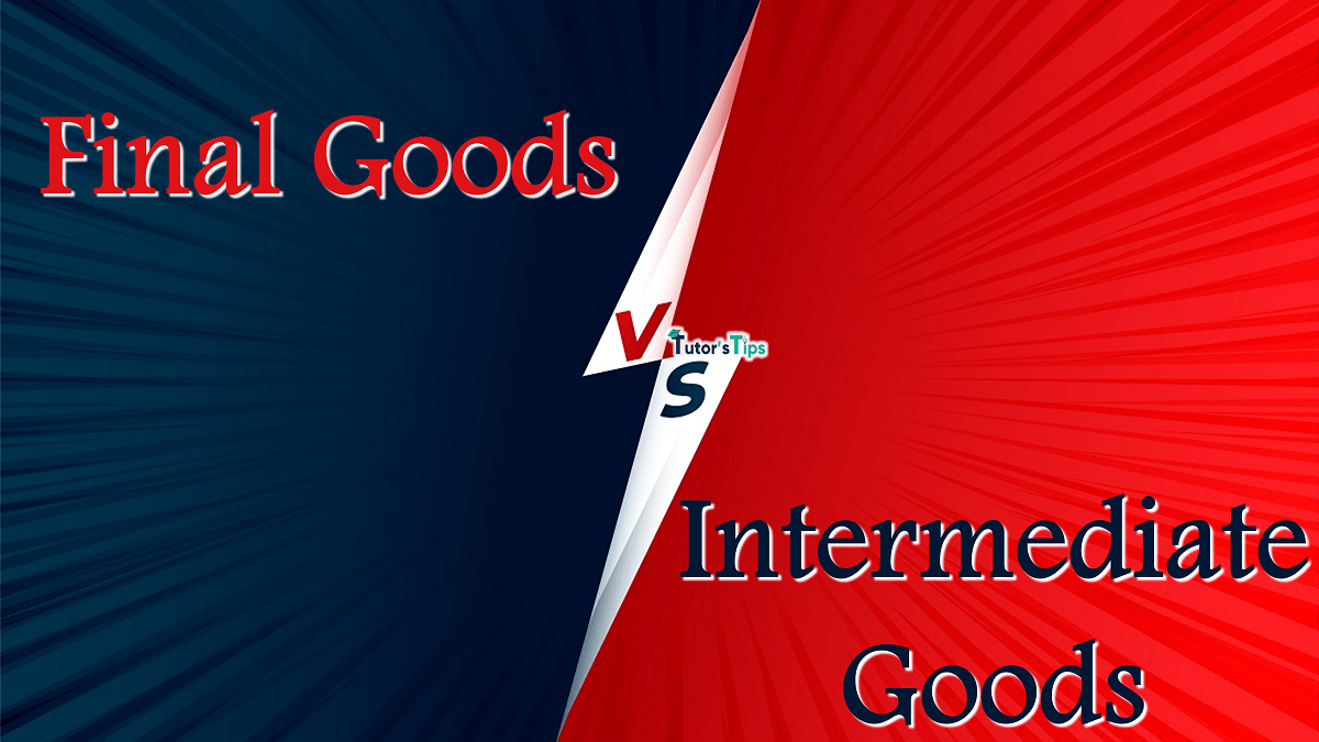Difference between Final Goods and Intermediate Goods