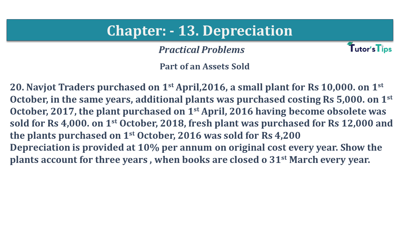Question No 20 Chapter No 13 - USHA Publication 11 Class