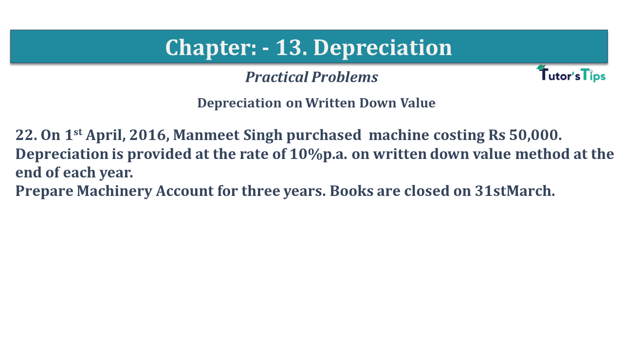 Question No 22 Chapter No 13 - USHA Publication 11 Class