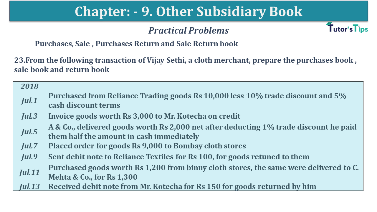 Question No 23 Chapter No 9 - USHA Publication 11 Class