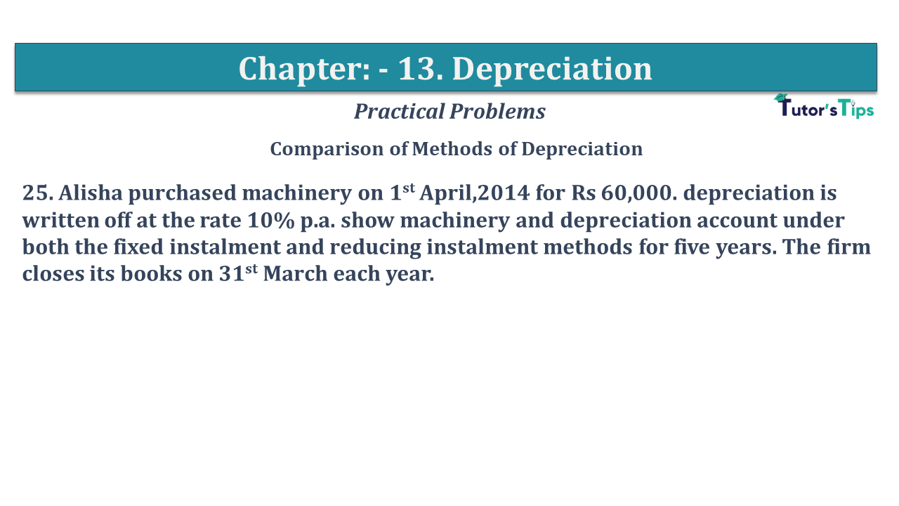 Question No 25 Chapter No 13 - USHA Publication 11 Class