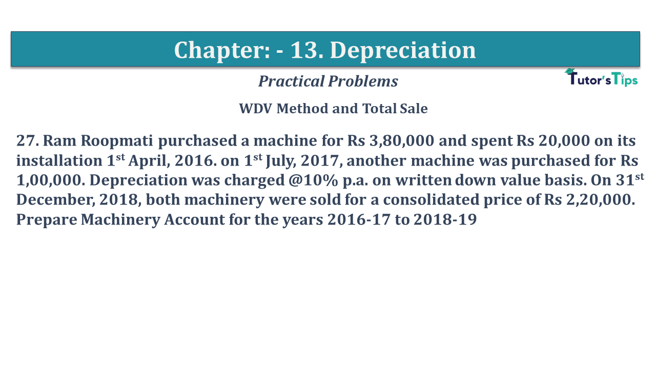 Question No 27 Chapter No 13 - USHA Publication 11 Class