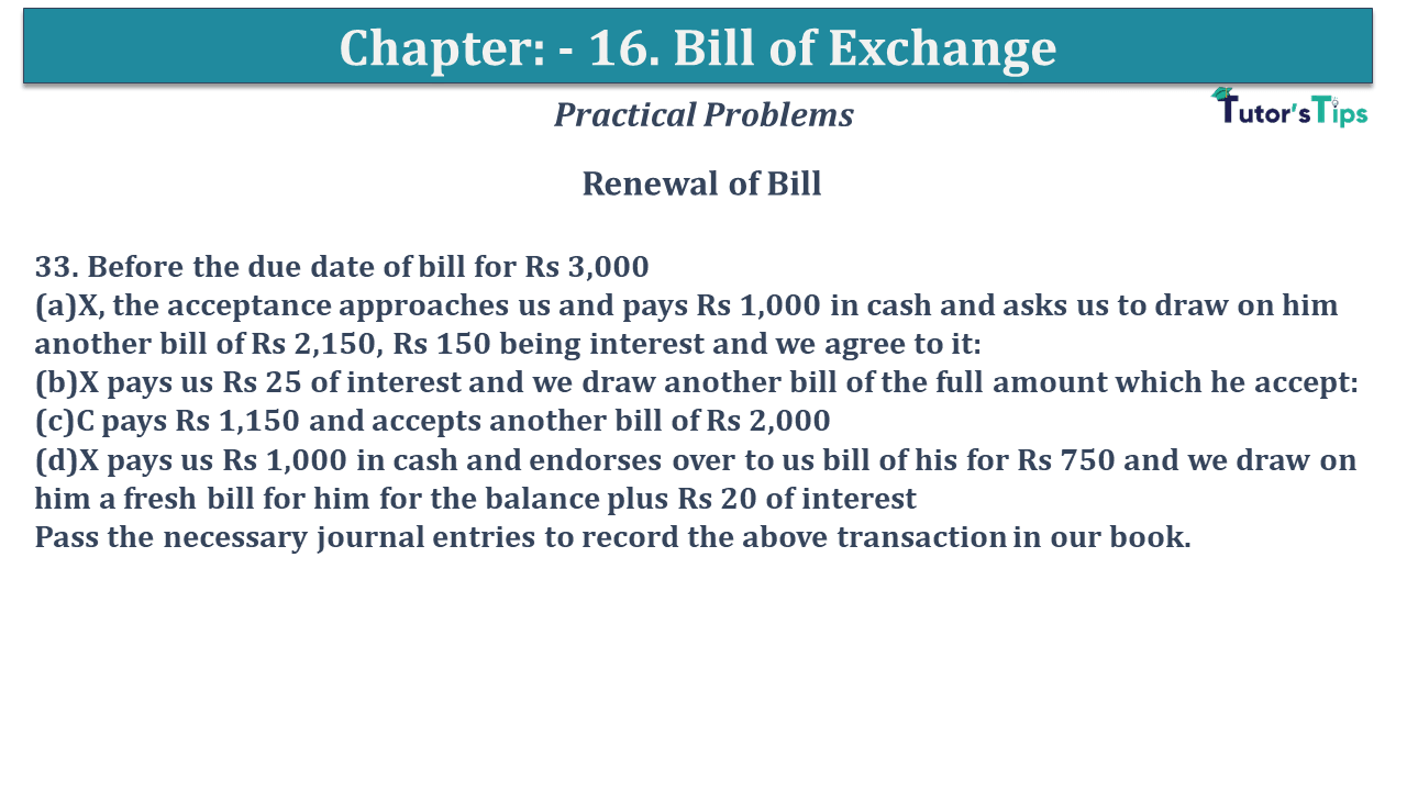 Question No 33 Chapter No 15 - USHA Publication 11 Class
