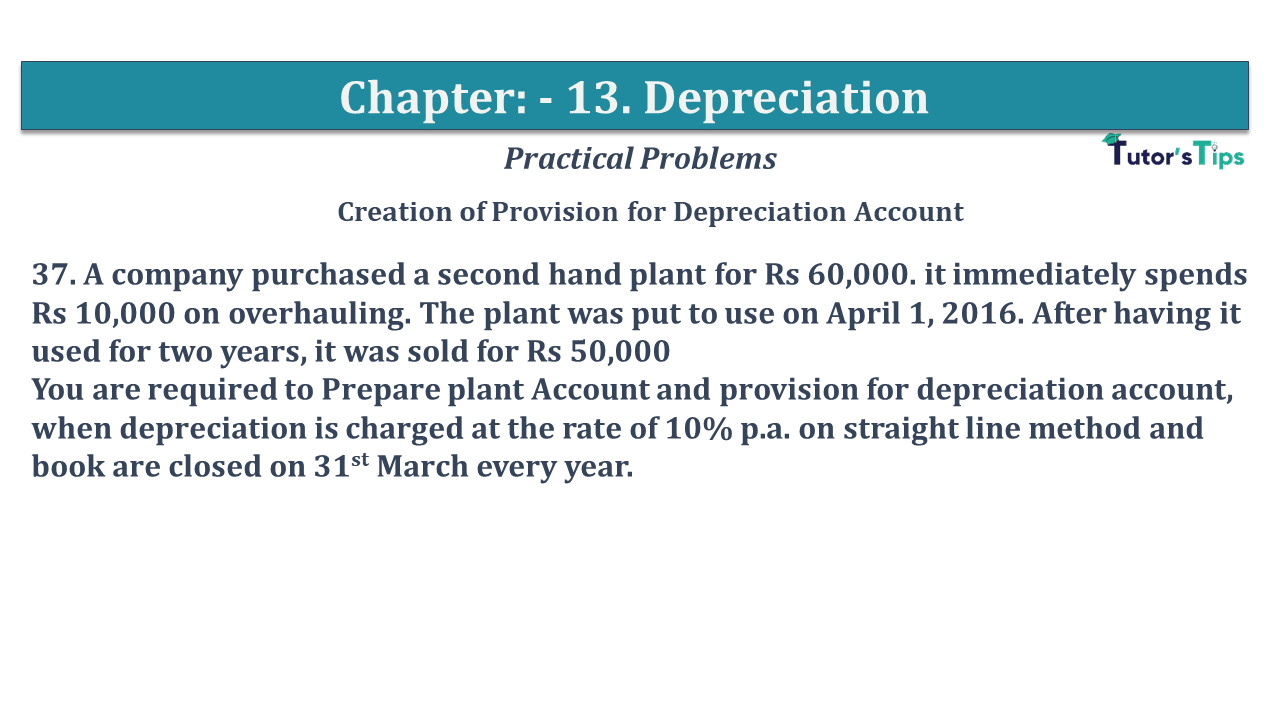 Question No 37 Chapter No 13 - USHA Publication 11 Class