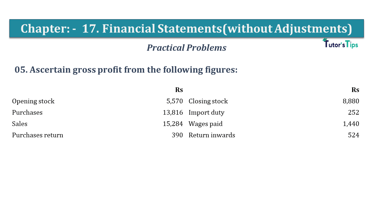 Question No 05 Chapter No 17 - USHA Publication 11 Class