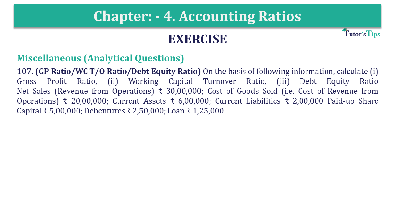 Question 107 Chapter 4 of +2-B - USHA Publication 12 Class