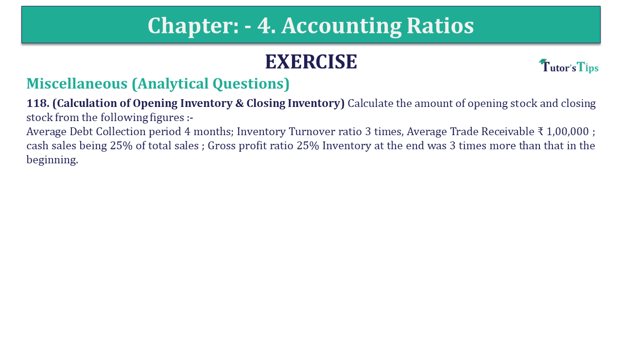 Question 118 Chapter 4 of +2-B - USHA Publication 12 Class