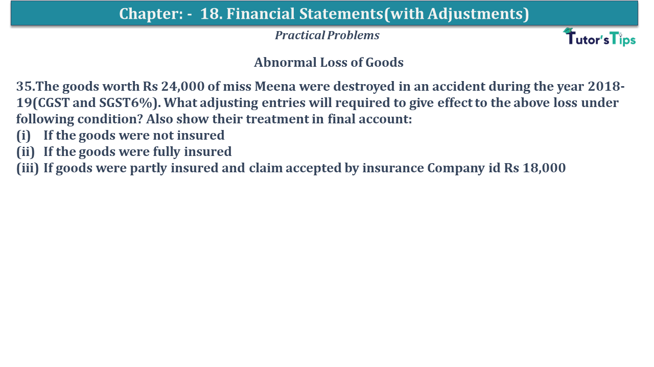 Question No 35 Chapter No 18 - USHA Publication 11 Class