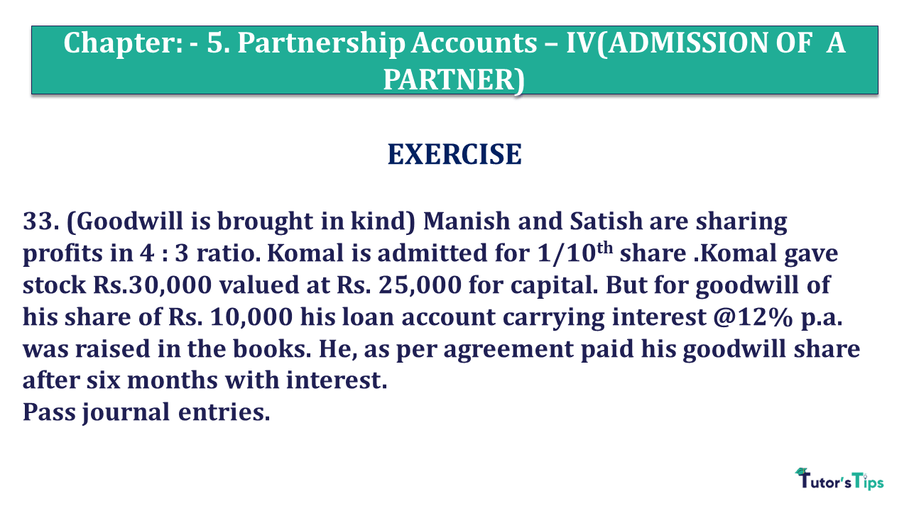 Question 33 Chapter 5 of +2 Part-1 - USHA Publication 12 Class Part - 1