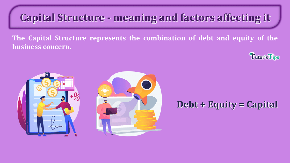 Capital Structure - it's meaning and factors affecting it