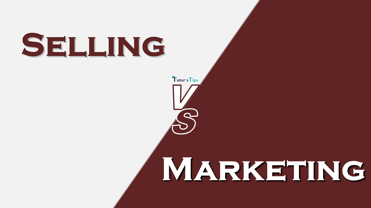 Difference between Selling and Marketing - Download in PDF and PNG