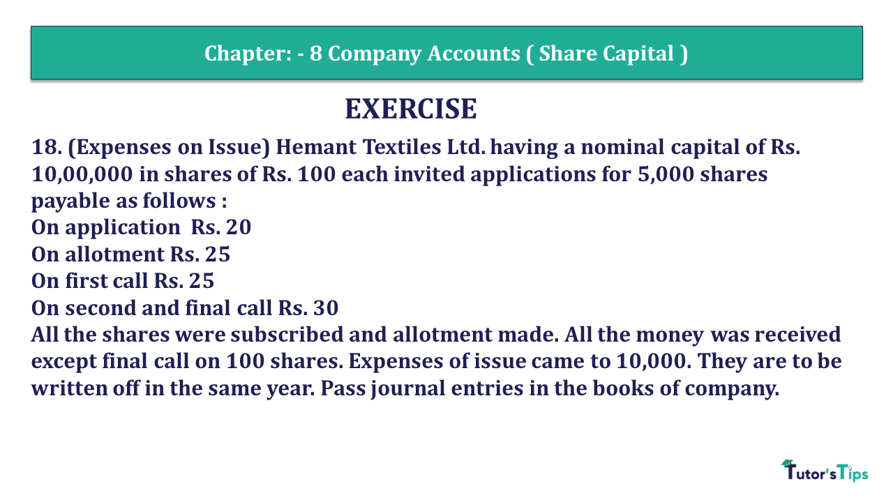 Question 18 Chapter 8 of +2 Part-1 - USHA Publication 12 Class Part - 1