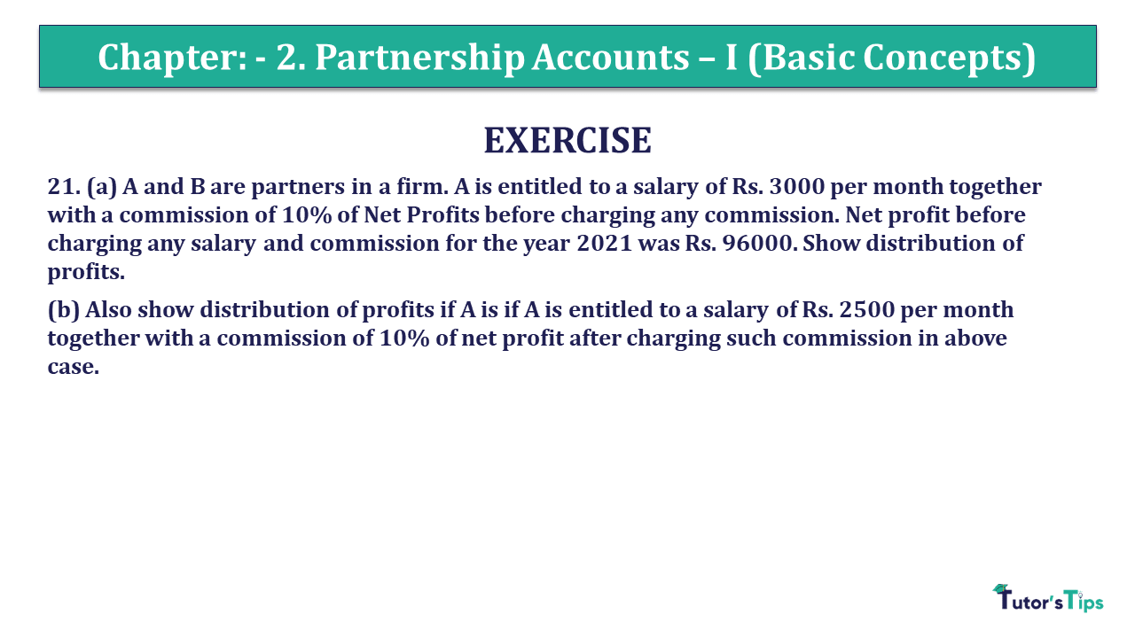 Question 21 Chapter 2 - Unimax Class 12 Part 1 - 2021